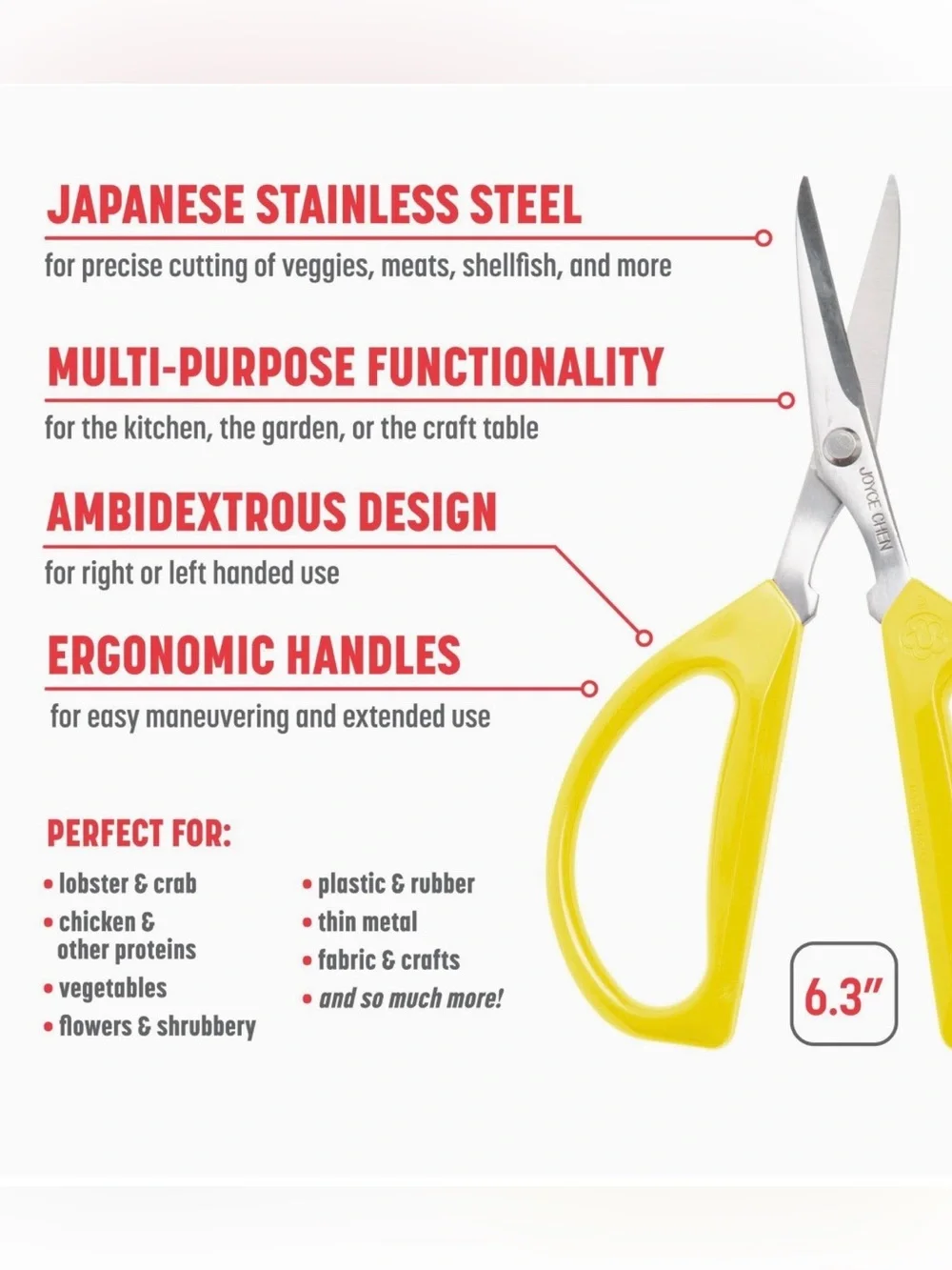 Vintage Joyce Chen Kitchen Shears with Protective Sheath